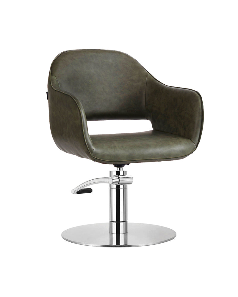 Meadow sage - Green styling chair - Chrome O base